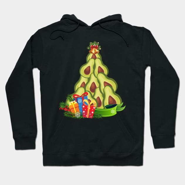 Avocado Christmas Tree - Avocado Lover Hoodie by Happy Shirt